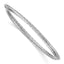 Sterling Silver 925 Polished Twisted Bangle Bracelet Elegant Rhodium Finish