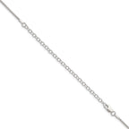 Round Box Chain Necklace in Sterling Silver, 1.5mm