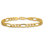 10k 6.25mm Semi-Solid Figaro Chain