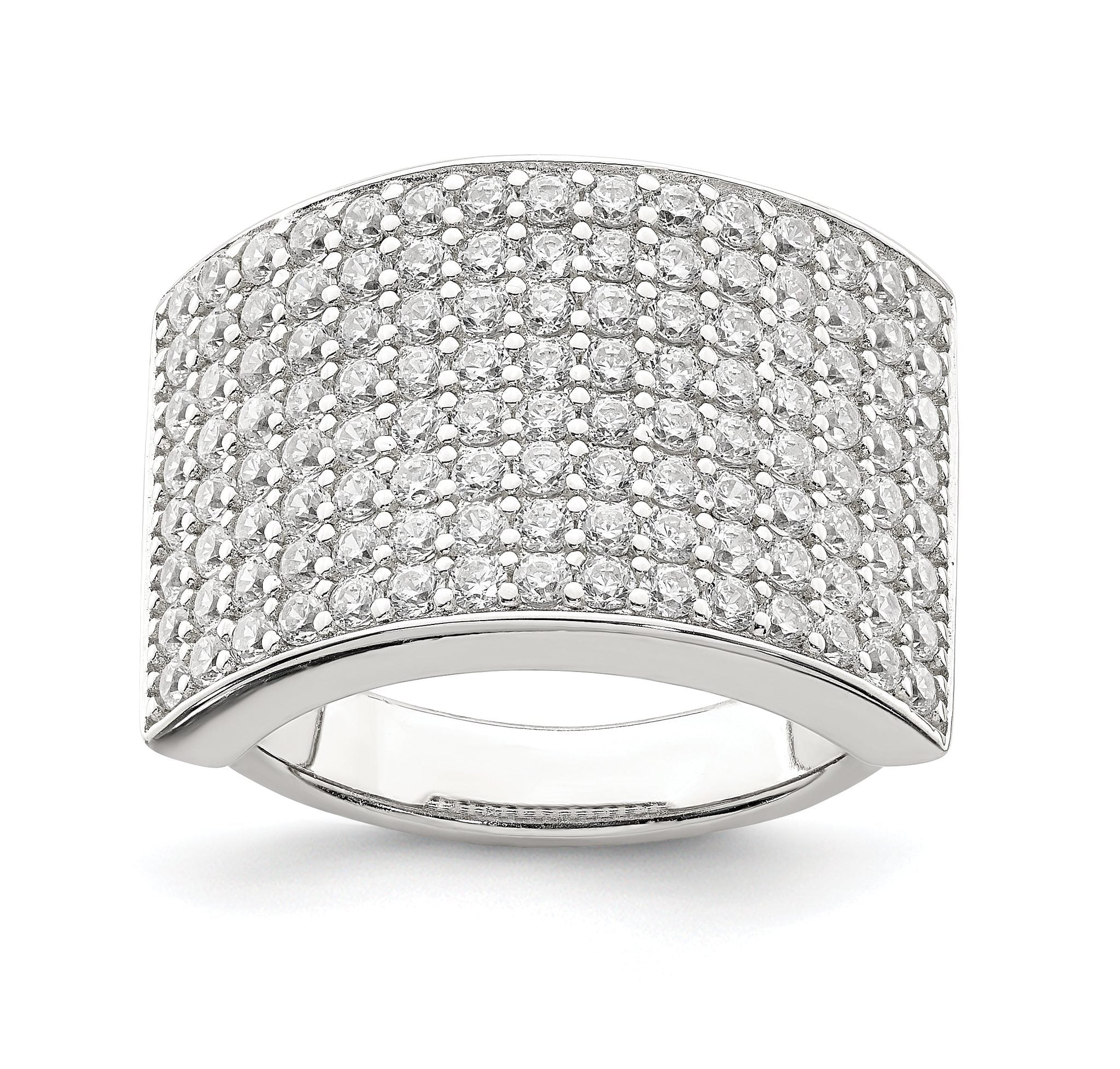 Sterling Silver Polished CZ Ring Main image