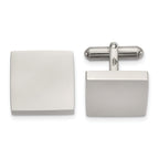 Stainless Steel Polished Square Cuff Links