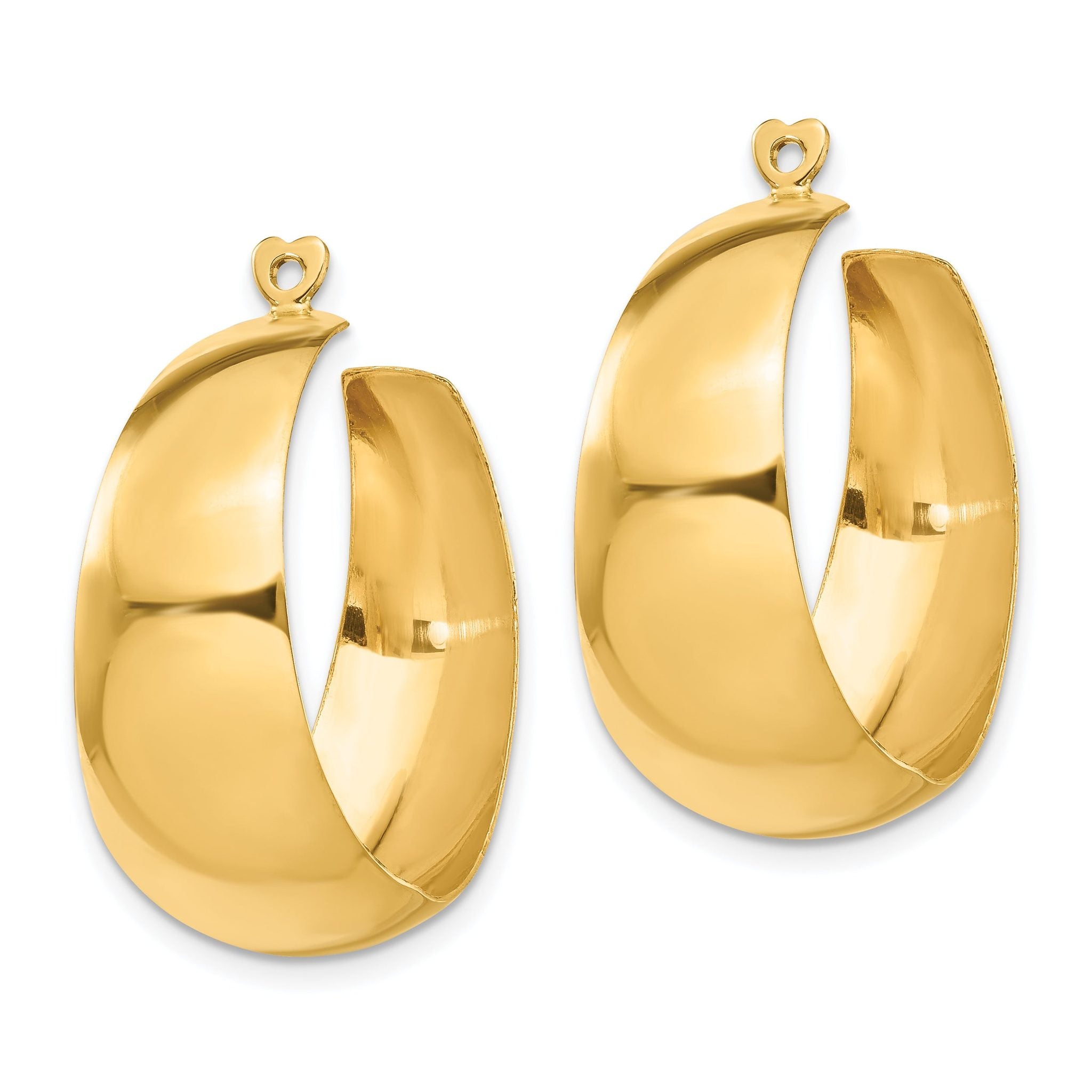 Sophia Jewelers 14K Gold Polished Hoop Earring Jackets for Elegant Women Secondary image