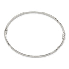 Sterling Silver Diamond Cut 4mm Bangle