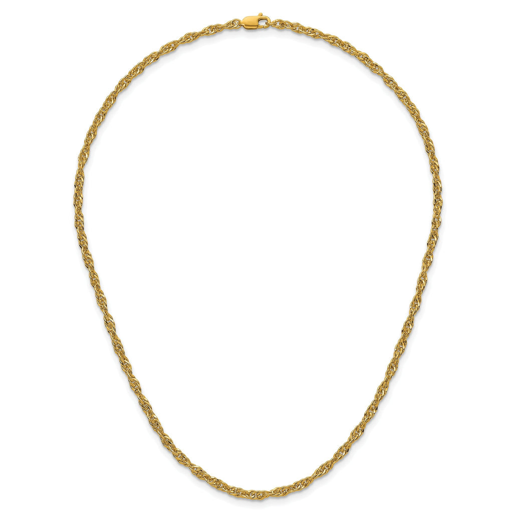 14K Gold Filled Singapore Chain Necklace in 3.2mm Width
