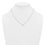 14k 1/4 carat Lab Grown Diamond VS+ F+ Round Complete Four Prong 18 inch Solitaire Necklace