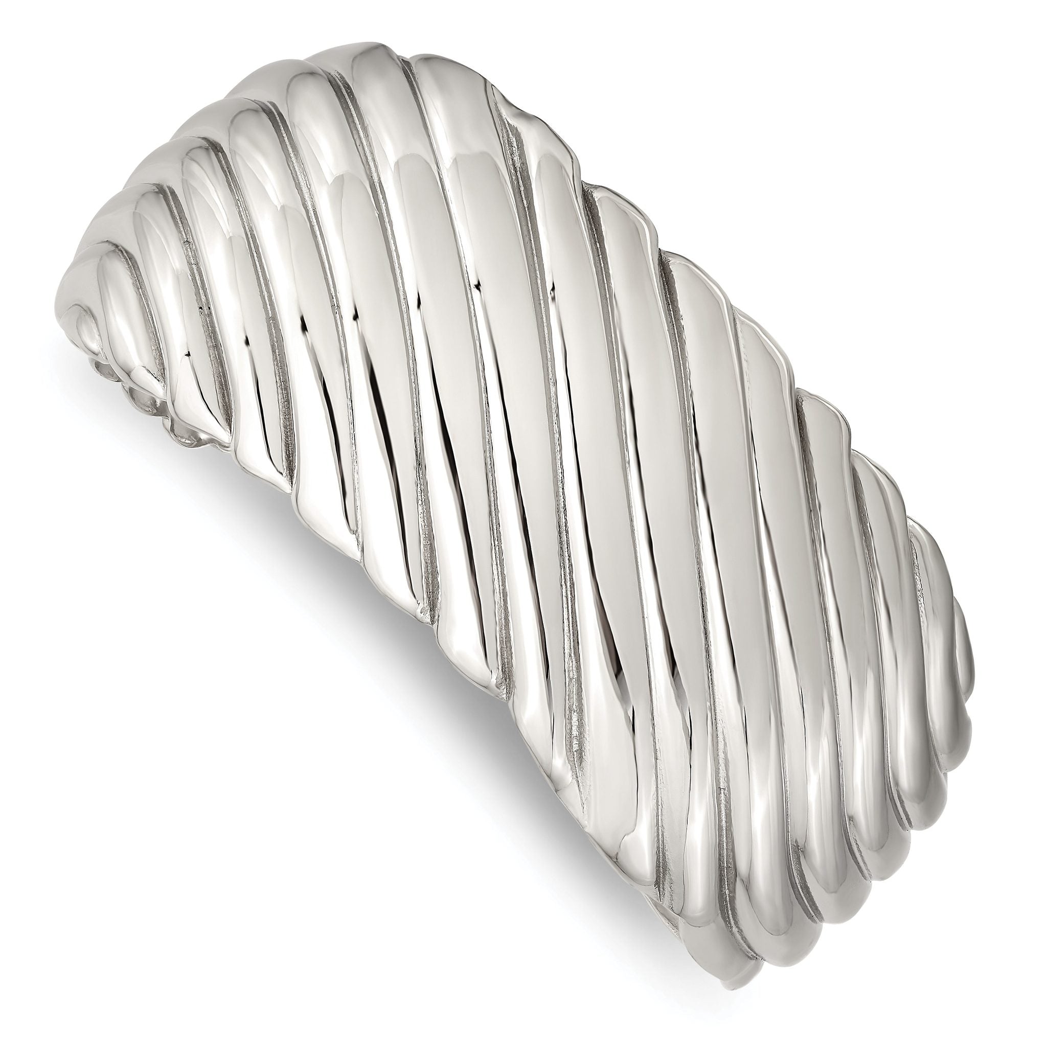 Stainless Steel Polished Cuff Bangle Bracelet for Women Main image