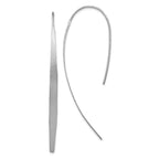 Sterling Silver 925 Women's Drop Earrings with Rhodium-Plated Polished Finish