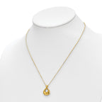 14K Polished Tear Drop Necklace
