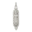 Sterling Silver 925 Mezuzah Pendant with Polished Palladium Finish