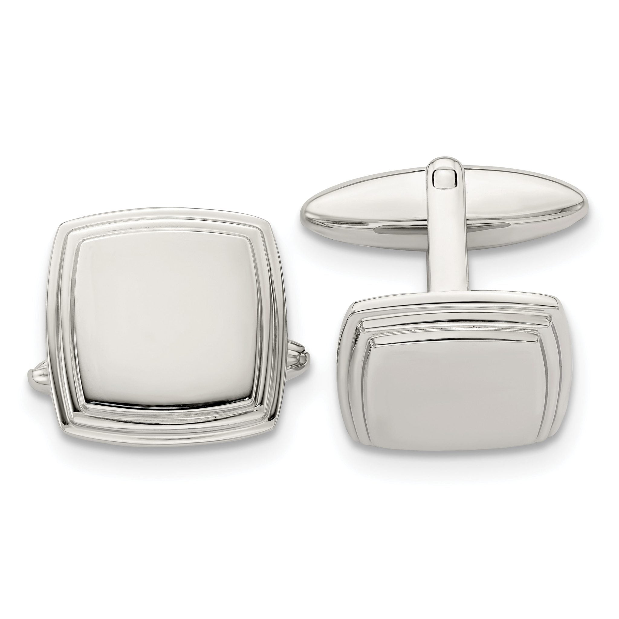 Stainless Steel Polished Square Cuff Links Main image