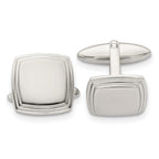 Stainless Steel Polished Square Cuff Links