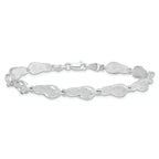 De-Ani Sterling Silver Rhodium-plated Polished Flip-flop Bracelet
