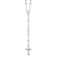 Sophia Jewelers Sterling Silver 26 Polished Rosary Necklace for Women