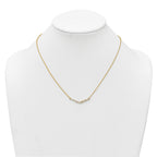 14k 1/3 carat Lab Grown Diamond VS+ F+ Complete 18 inch Fashion Bar Necklace