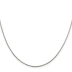 Round Franco Chain Necklace in Sterling Silver, 1.25mm