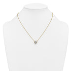 14k 2 1/2 carat Certified Lab Grown Diamond VS+ F+ Heart Complete 18 inch Bezel Set Solitaire Necklace