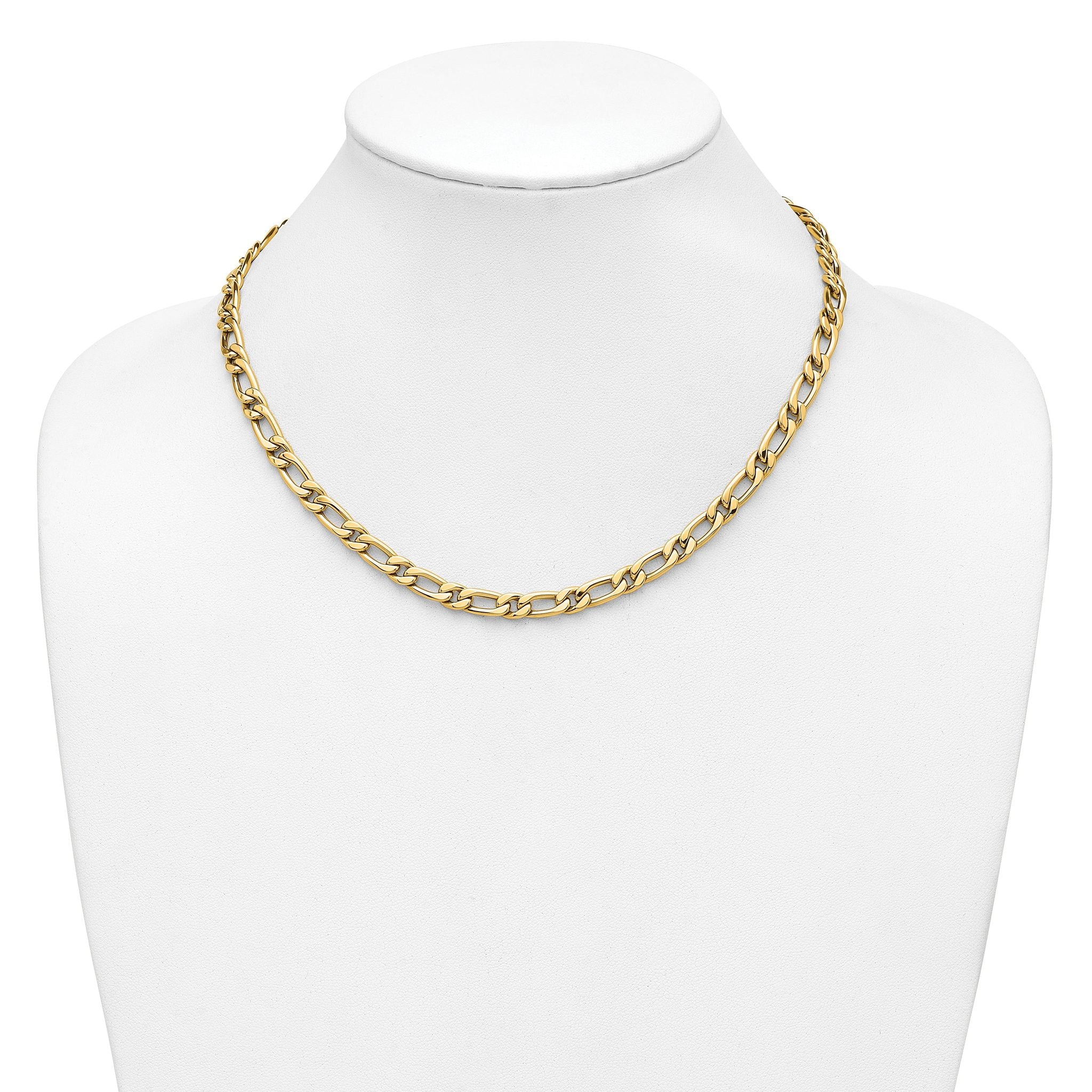 14K Polished Fancy Link Necklace