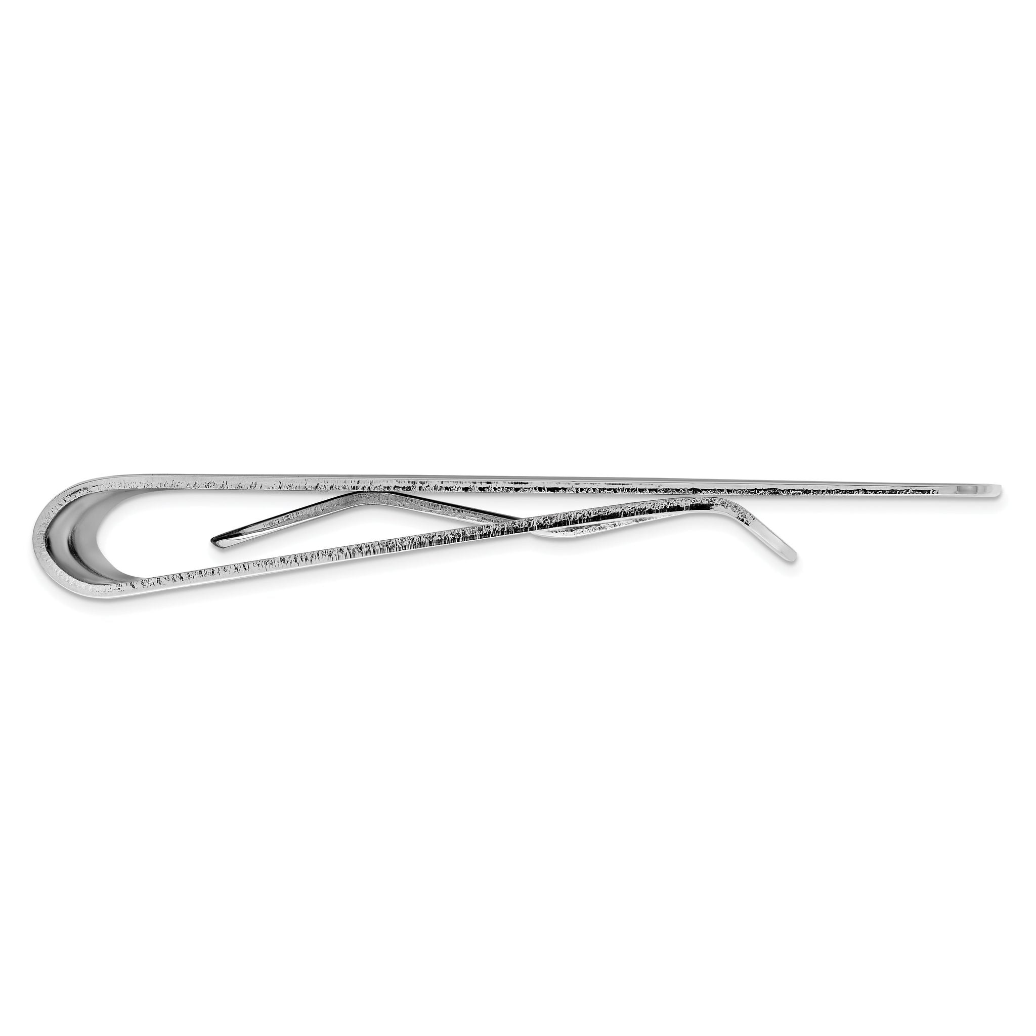 Rhodium-plated Kelly Waters with Engraveable Area Money Clip Secondary image