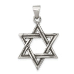 Sophia Jewelers Sterling Silver Star of David Antiqued Pendant