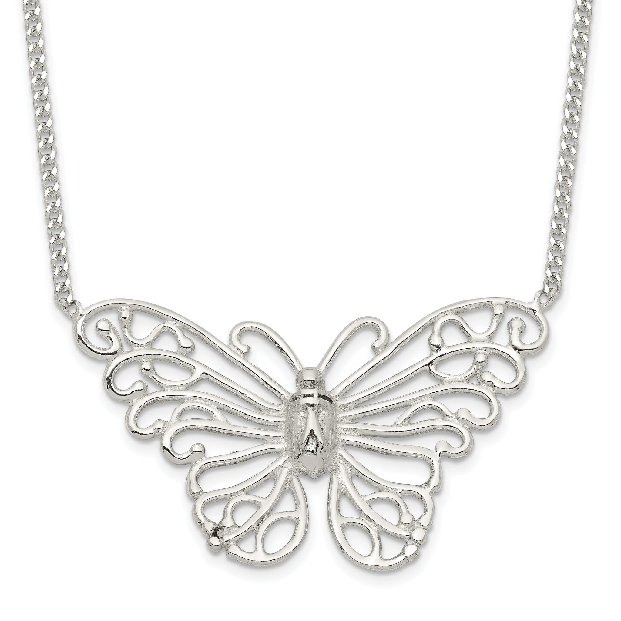Sterling Silver Butterfly Necklace Main image