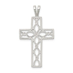 Sterling Silver 925 Cross Pendant with Polished Anti-Tarnish Finish