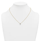14k 3/4 carat Lab Grown Diamond VS/SI+ G+ Oval Complete 18 inch Four Prong Pendant Necklace