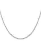 Sterling Silver 3mm Beads on Box Chain