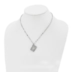 Lord's Prayer in Spanish Notebook Pendant Necklace in Stainless Steel