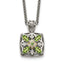 Shey Couture Sterling Silver with 14K Accent 18 Inch Antiqued Diamond and Marquise Peridot Necklace