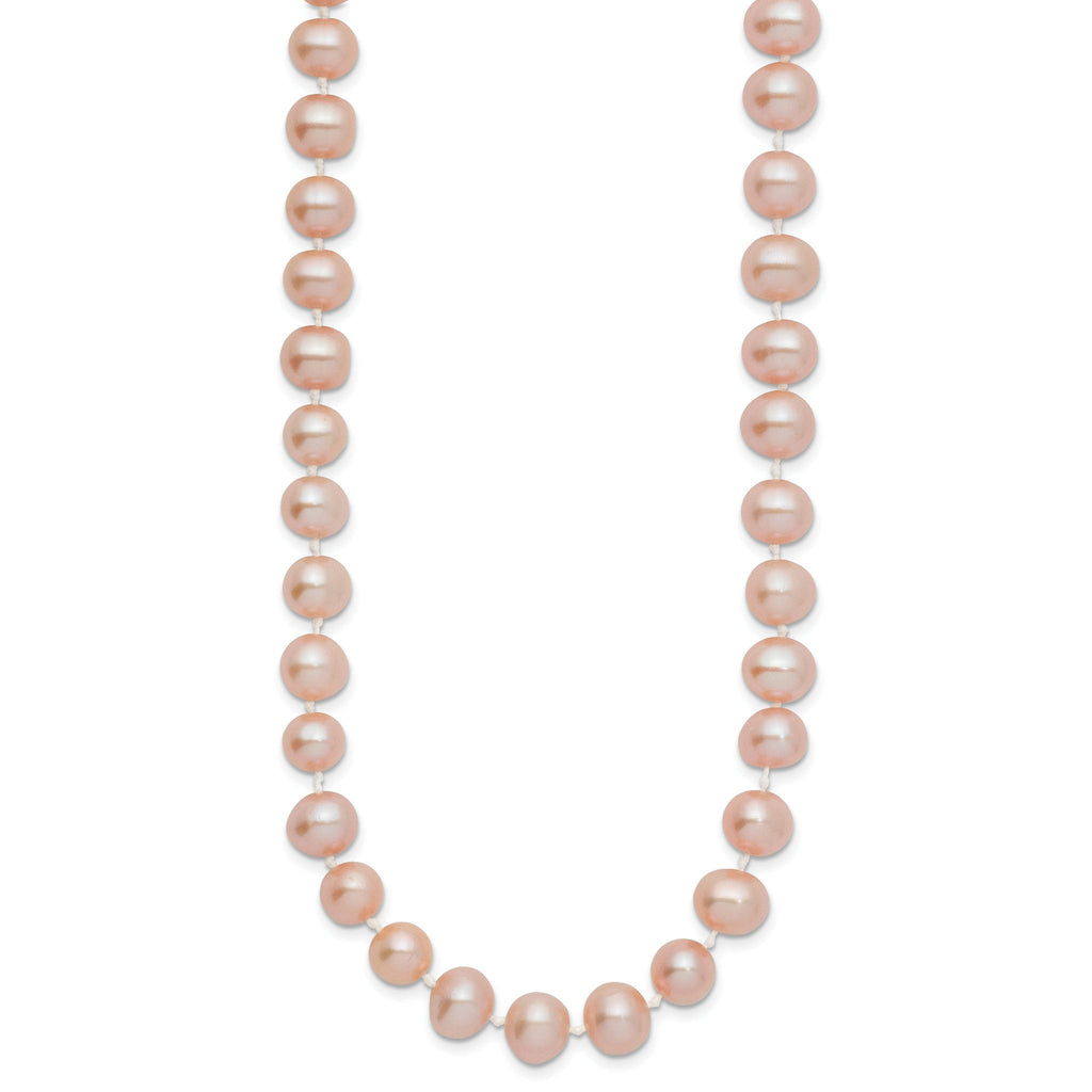 14K Gold Filled 7-8mm Pink Cultured Freshwater Pearl Necklace