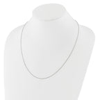 14K White Gold Adjustable  1.25mm D/C Cable Chain