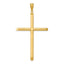 Polished Tube Cross Pendant in 14K Yellow Gold