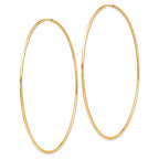 10K Gold Polished Endless Hoop Earrings for Women  Large, Lightweight Design