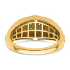 14k Two-tone 1/4 carat Lab Grown Diamond VS/SI+ G+ Complete Men's Ring