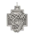 Sterling Silver 925 Ecce Homo Pendant with Antiqued Finish