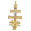 14K Two-Tone Gold Cara Vaca Crucifix Pendant: Solid, Elegant, Faith-Inspired Design