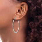 Stainless Steel Polished Hoop Earrings for Women