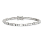 Sterling Silver Rhodium-plated CZ Tennis Bracelet