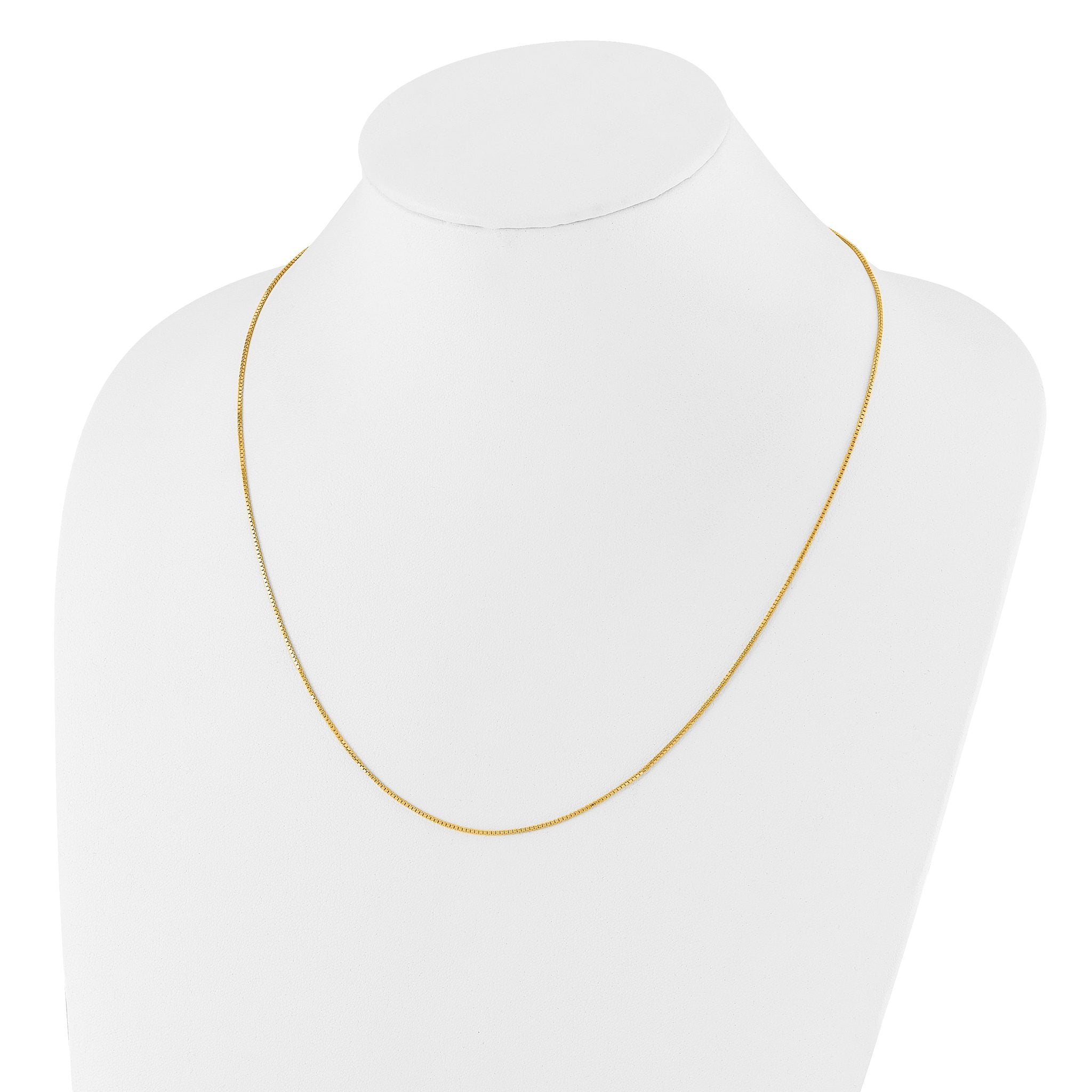 Adjustable Box Chain in Gold-Plated Sterling Silver
