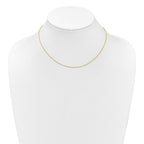 1.0mm 10K Yellow Gold Spiga Wheat Chain