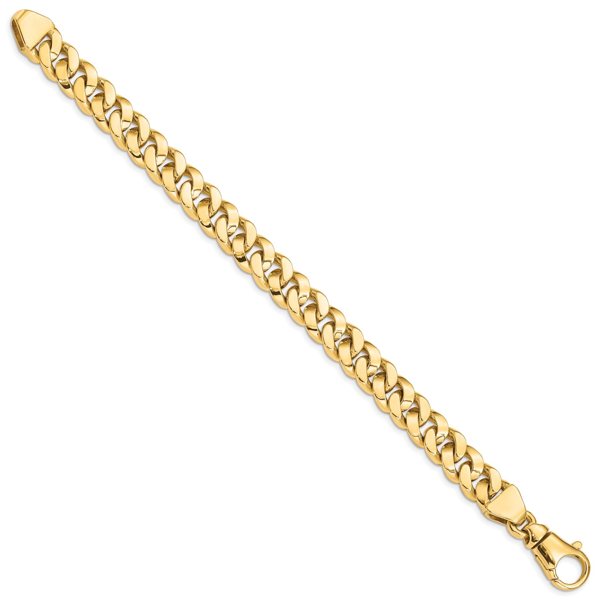 14K Yellow Gold Solid Fancy Chain Necklace 10mm Secondary image