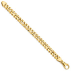 14K Yellow Gold Solid Fancy Chain Necklace 10mm