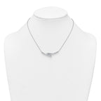 14k White Gold 3 carat Lab Grown Diamond VS/SI+ G+ Complete 18 inch Fashion Bar Necklace