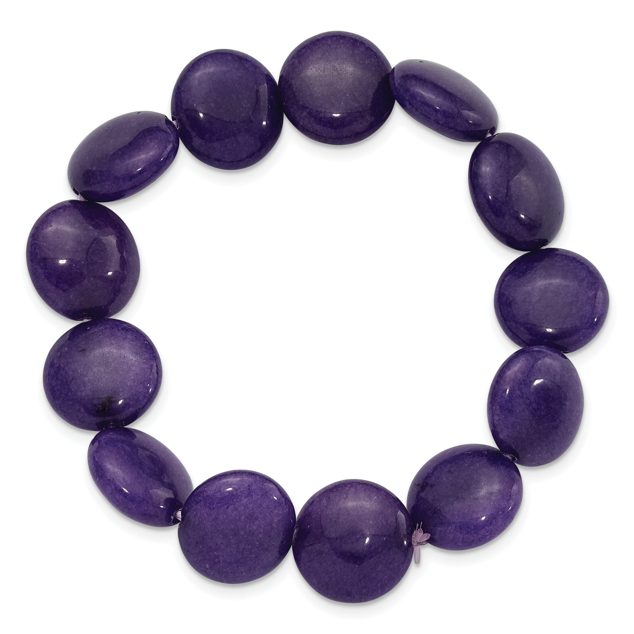 Purple Quartz 14.00mm Beaded Stretch Bracelet Secondary image