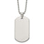 Polished Dog Tag Necklace in Tungsten