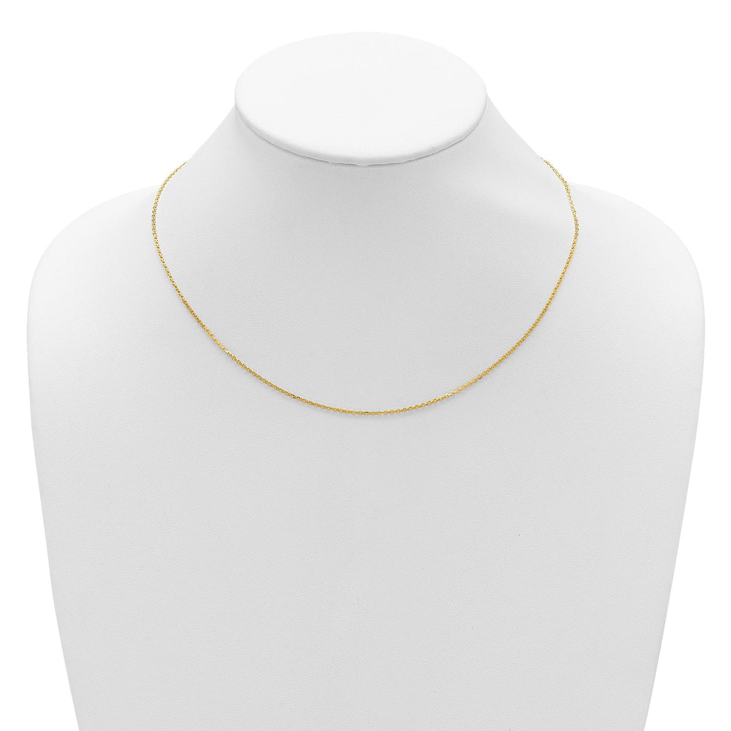 14k 1.4mm D/C Square Cable 1in+1in Adjustable Chain