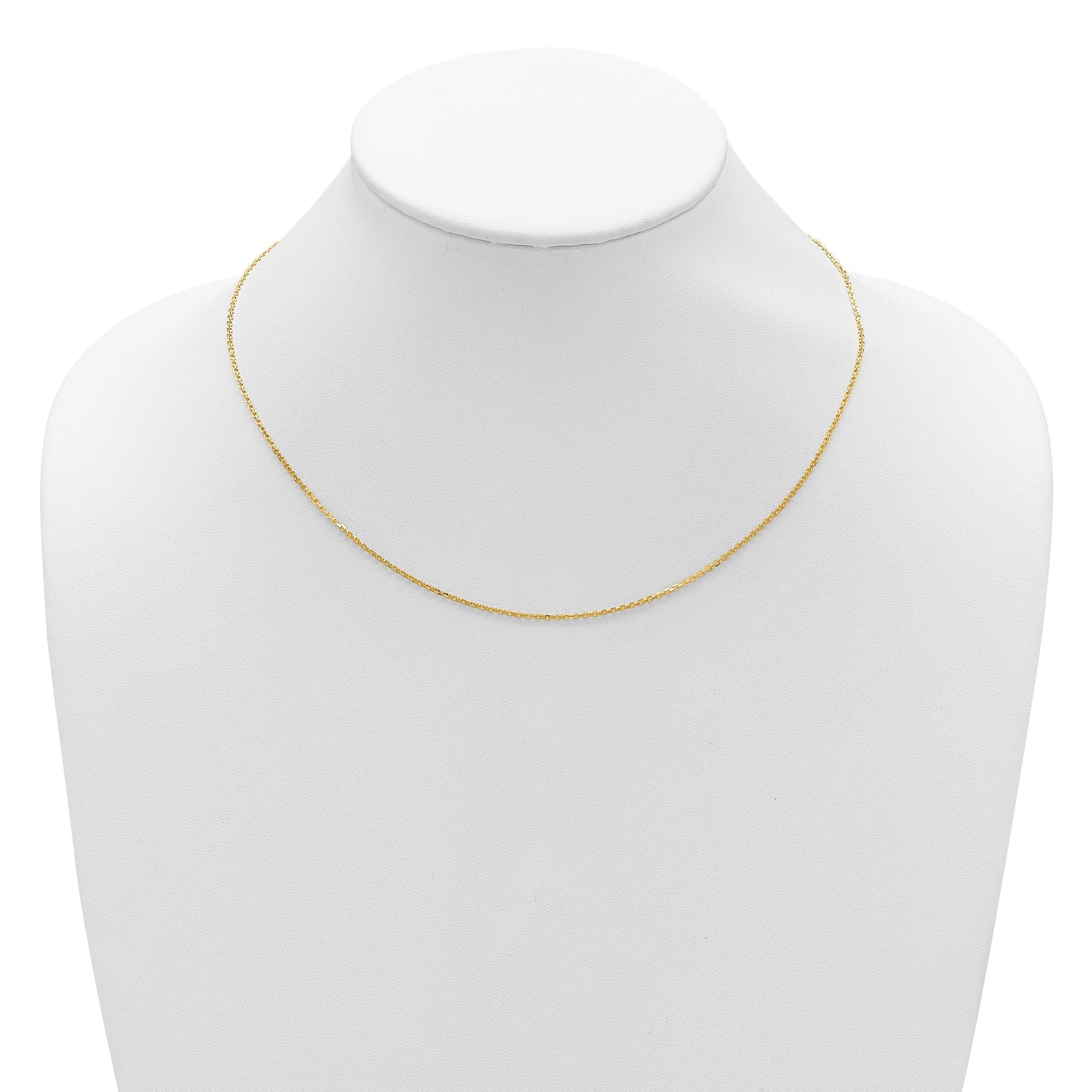 14k 1.4mm D/C Square Cable 1in+1in Adjustable Chain