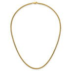 14K Gold Filled Round Venetian Box Chain Necklace in 2.6mm Width