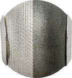 Sterling Silver 925 Hollow Bead with Laser Etched Black Matte Finish