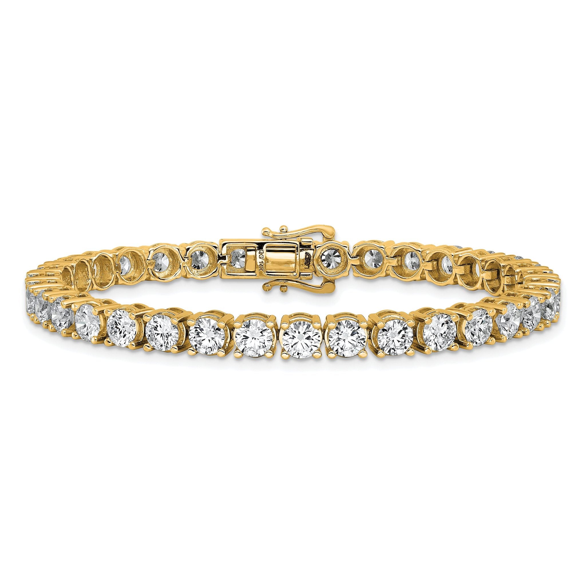14k 11 1/8 carat Lab Grown Diamond VS/SI+ G+ Complete Tennis Bracelet Main image